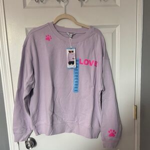 Wildfox Lavender Crewneck with Pink Accents